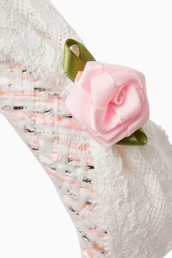 Bow Headband in Boucle Lace