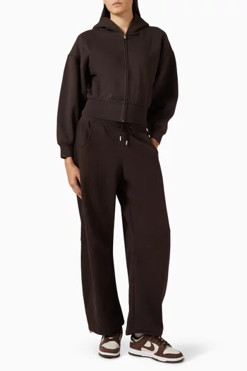 Barrel Leg Jogger Pants in Cotton-blend