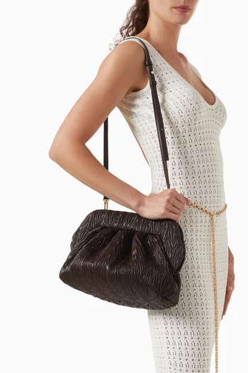 Bios Arricciato Clutch in Faux Leather