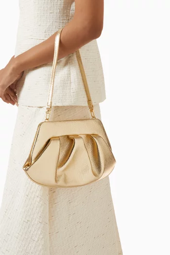 Bios Baguette Shoulder Bag in Laminated Leather