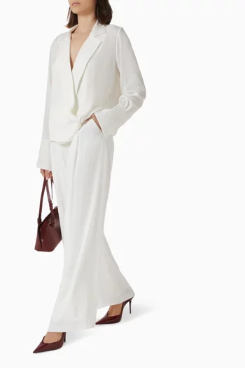 Mateo Wide-leg Pants in Satin