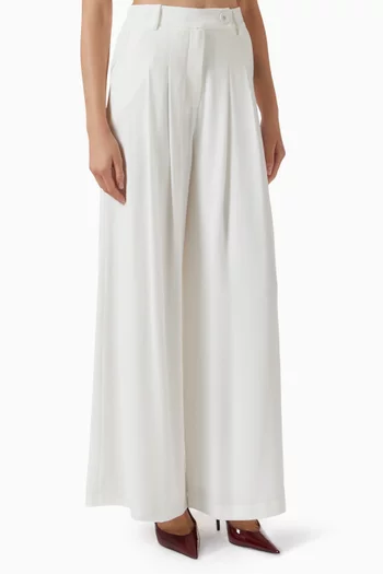 Mateo Wide-leg Pants in Satin