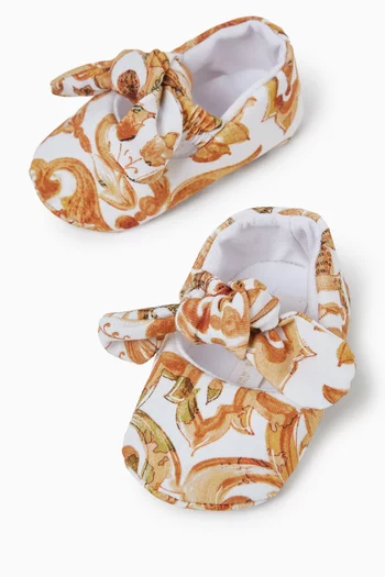 Bow Ballet Booties in Cotton
