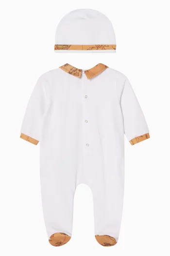 Bag-print Sleepsuit Set in Cotton