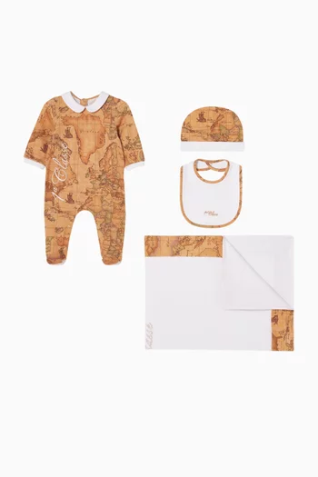 Geo Classic Sleepsuit Set in Cotton