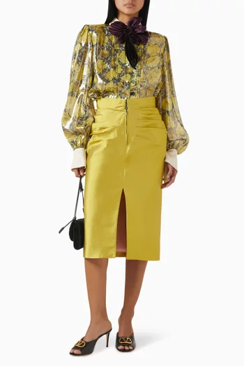 Shantung Skirt in Silk
