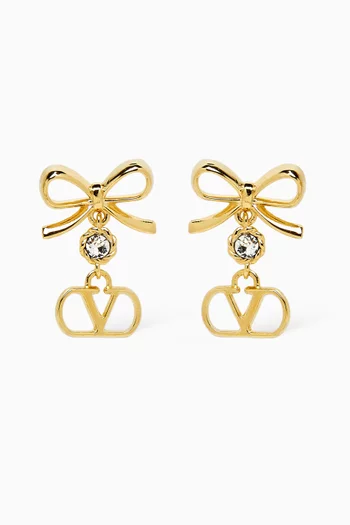 VLogo Signature Swarovski® Earrings in Gold-tone Metal