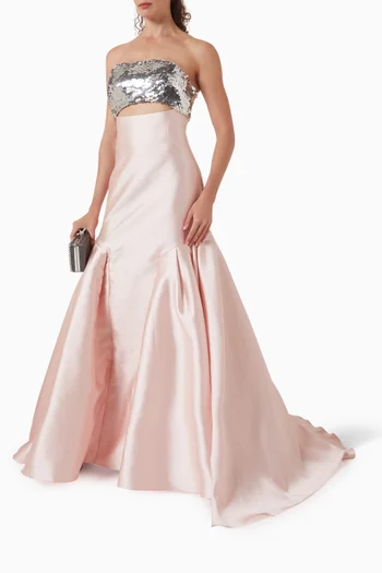 Ada Sequin-embellished Gown in Taffeta