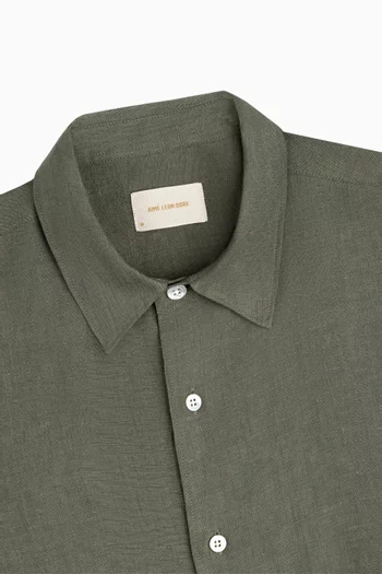 Long-Sleeve Linen Shirt