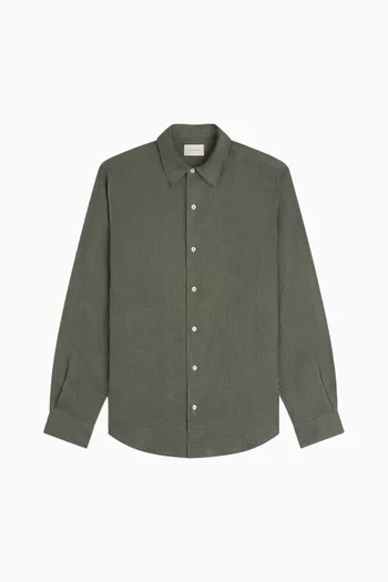 Long-Sleeve Linen Shirt