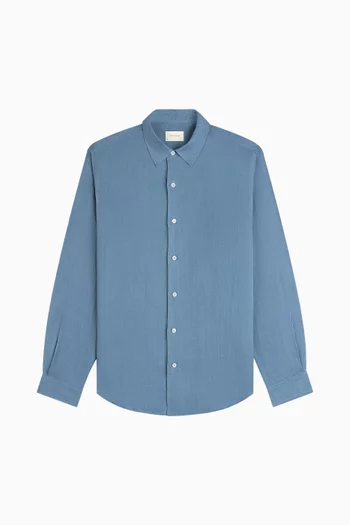 Long-Sleeve Linen Shirt