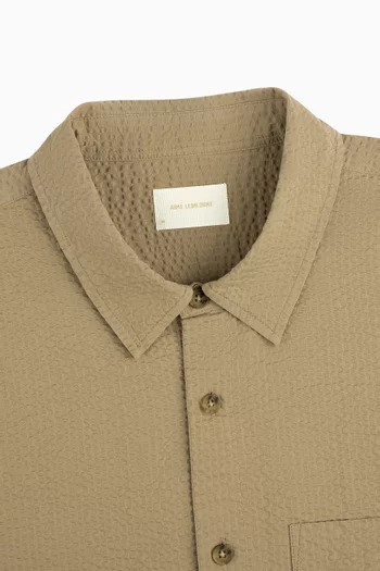 Short-Sleeve Seersucker Shirt