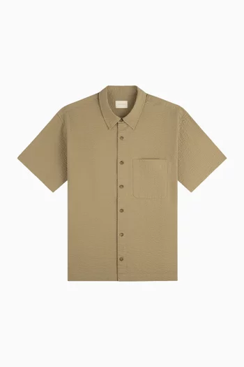 Short-Sleeve Seersucker Shirt