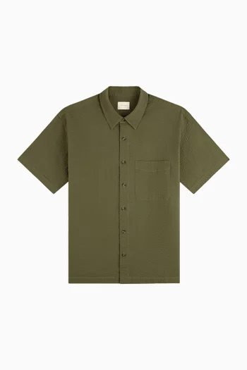 Short-Sleeve Seersucker Shirt