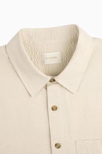 Short-Sleeve Seersucker Shirt