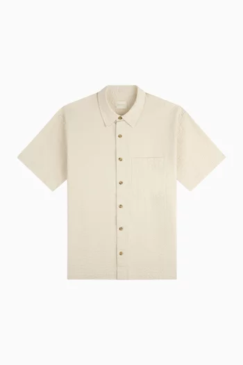 Short-Sleeve Seersucker Shirt