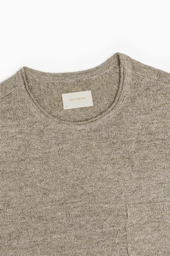 Long-Sleeve Knit Pocket Tee