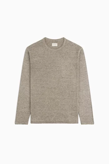 Long-Sleeve Knit Pocket Tee