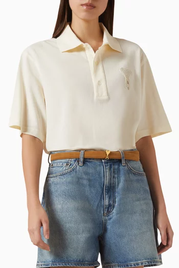 Ami De Coeur Buckle Belt in Suede
