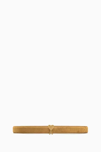 Ami De Coeur Buckle Belt in Suede