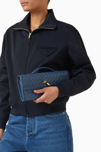 Andiamo Clutch in Intrecciato Leather