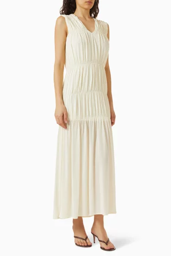Wrinkle Maxi Dress in Lyocell