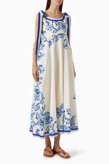 Elodie Maxi Dress in Linen & Cotton