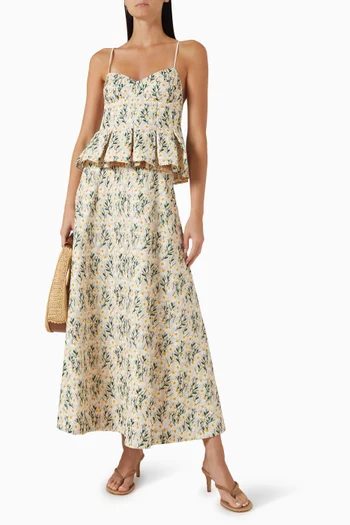 Marcel Printed Skirt in Cotton Blend