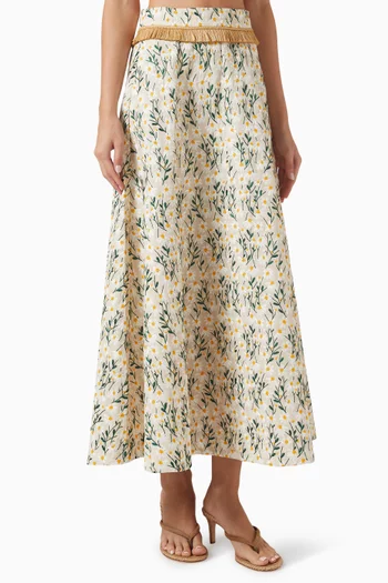 Marcel Printed Skirt in Cotton Blend