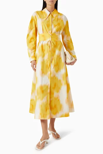 Frankie Printed Maxi Dress in Cotton