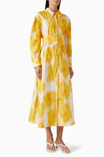 Frankie Printed Maxi Dress in Cotton