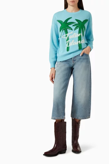 Palm Tree Sweater in Cashmere