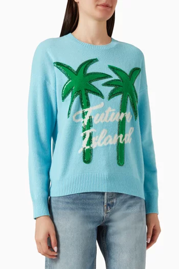 Palm Tree Sweater in Cashmere