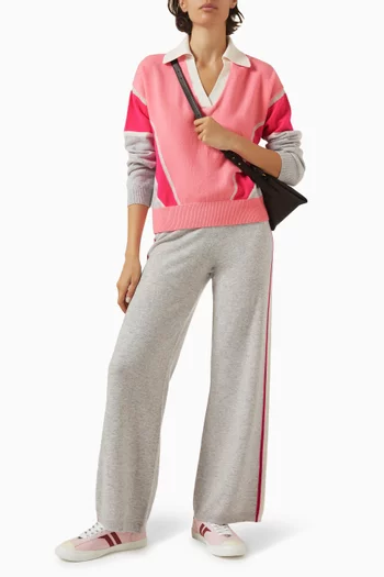 Colour-block Polo Sweater