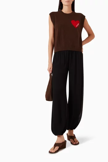 Heart Sleeveless Sweater