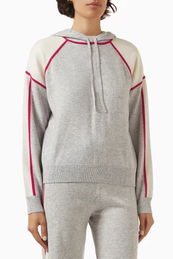 Tricolour Hoodie in Cashmere