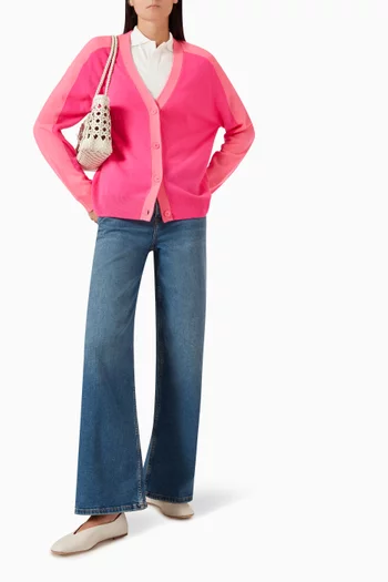 Two-tone Cardigan in Cashmere