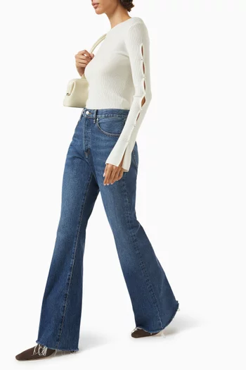 Rhinestone-button Top
