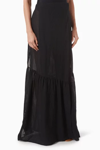Sky Draped Skirt in Cotton
