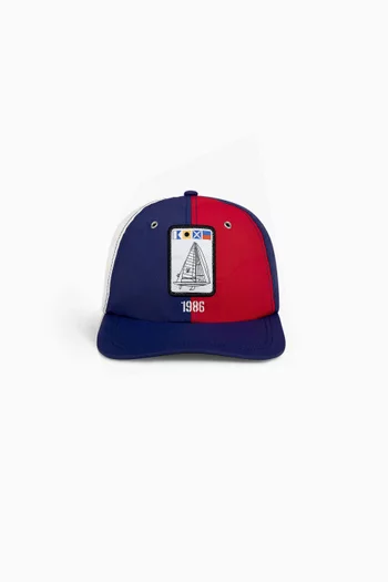 Nautical Patch Cap in Nylon