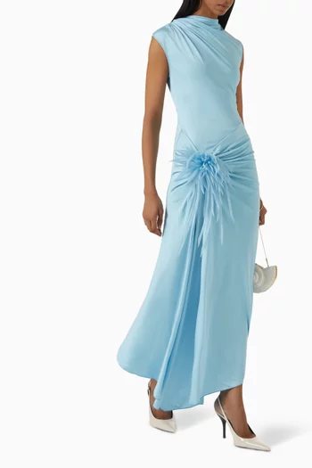 Cactus Dahlia Draped Midi Dress