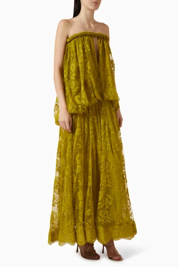 Luna Bandeau Gown in Lace