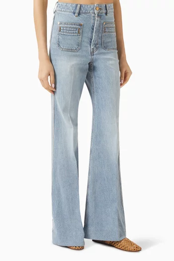 Flared-leg Jeans in Denim