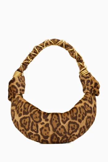 Amalia Mini Hobo Bag in Pony Hair Leather
