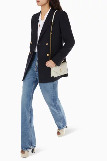 Paris Chain Wallet in Grain de Poudre Leather