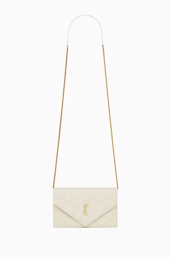 Paris Chain Wallet in Grain de Poudre Leather