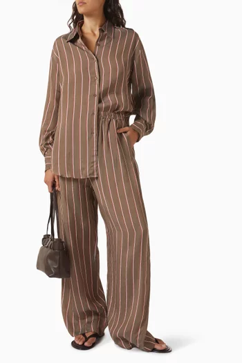 Baxter Fluid Track Pants in Silk-blend