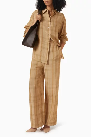 Baxter Sheer Fluid Track Pants in Cupro