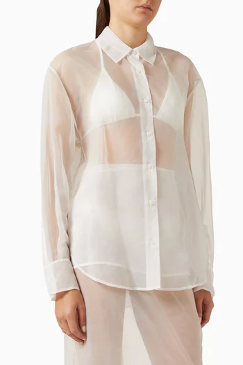 Peri Sheer Shirt in Silk Blend