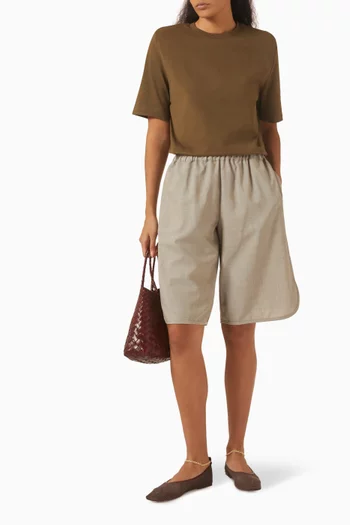Carrington Padded-shoulder T-shirt in Cotton